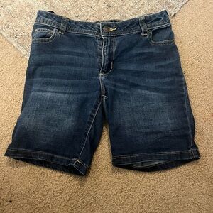 Wonder Nation Dark Blue Girls Denim Shorts